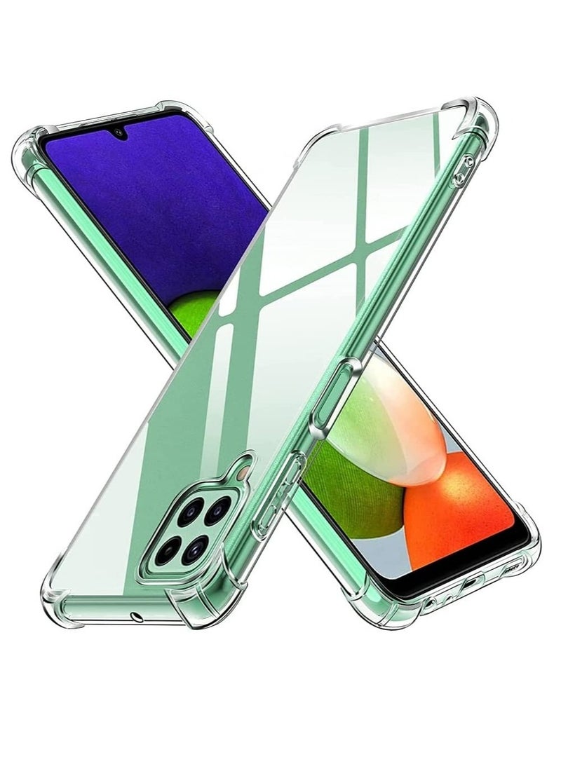 Samsung Galaxy A22 4G Case Cover Protective Shock Absorption Bumper soft Transparent Case (Clear) - Image 1