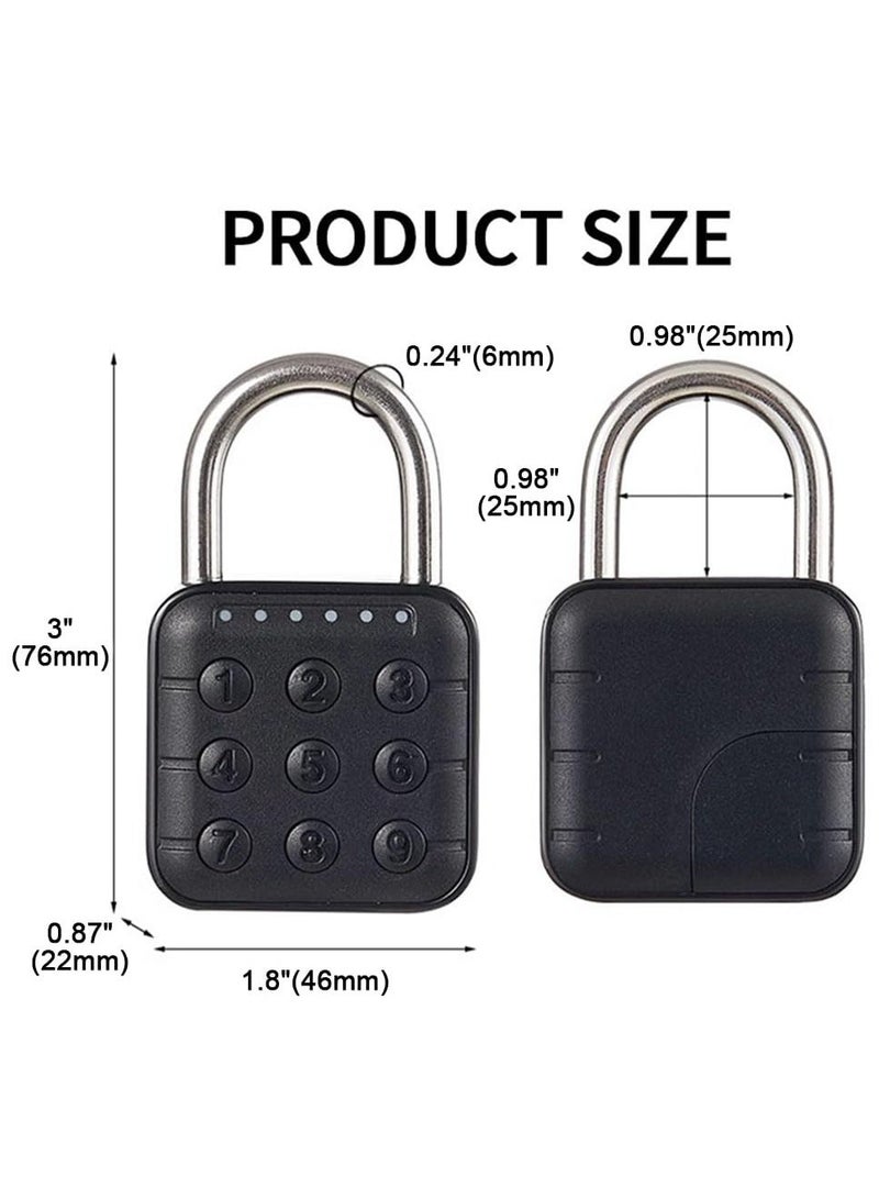 Combination Lock for Locker, 6 Digit Waterproof Smart Code Padlock, Combo Lock, Perfect for Lockers, Luggage, Gym Lockers, Storage Boxes, and Suitcases. - Image 2