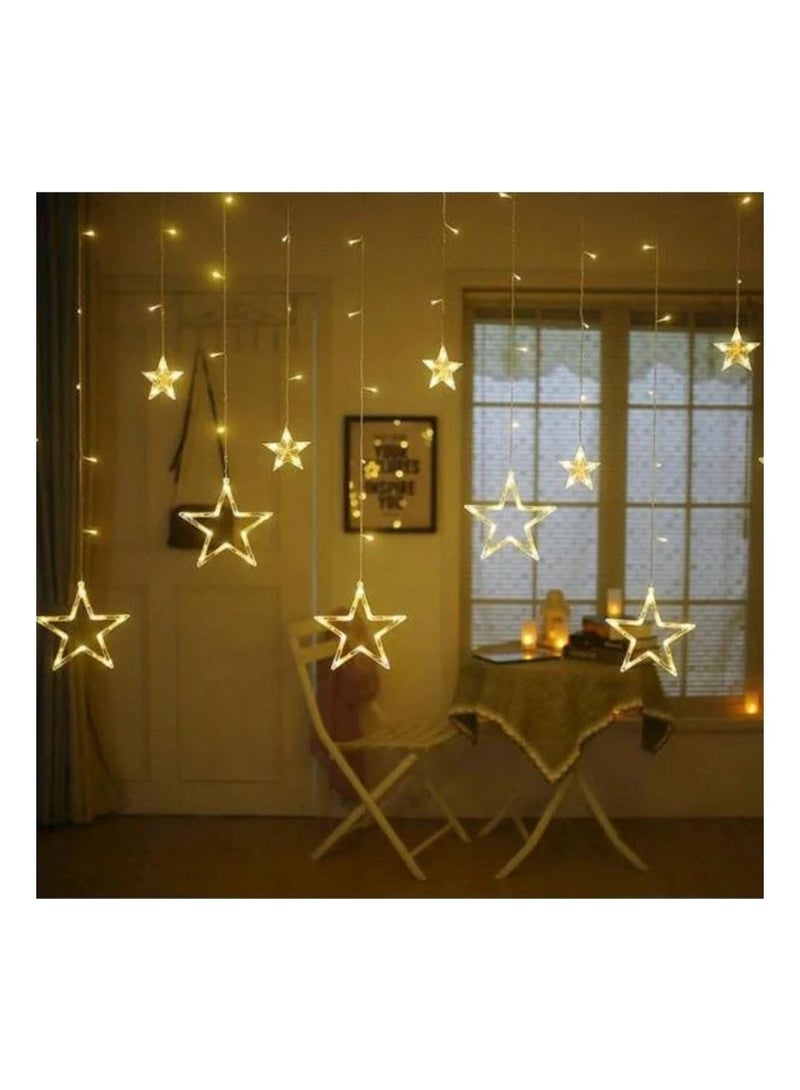 أضواء LED على شكل نجمة رمضان - أضواء زينة بيضاء دافئة للمنزل والنوافذ وغرف النوم وزينة العيد - Image 2
