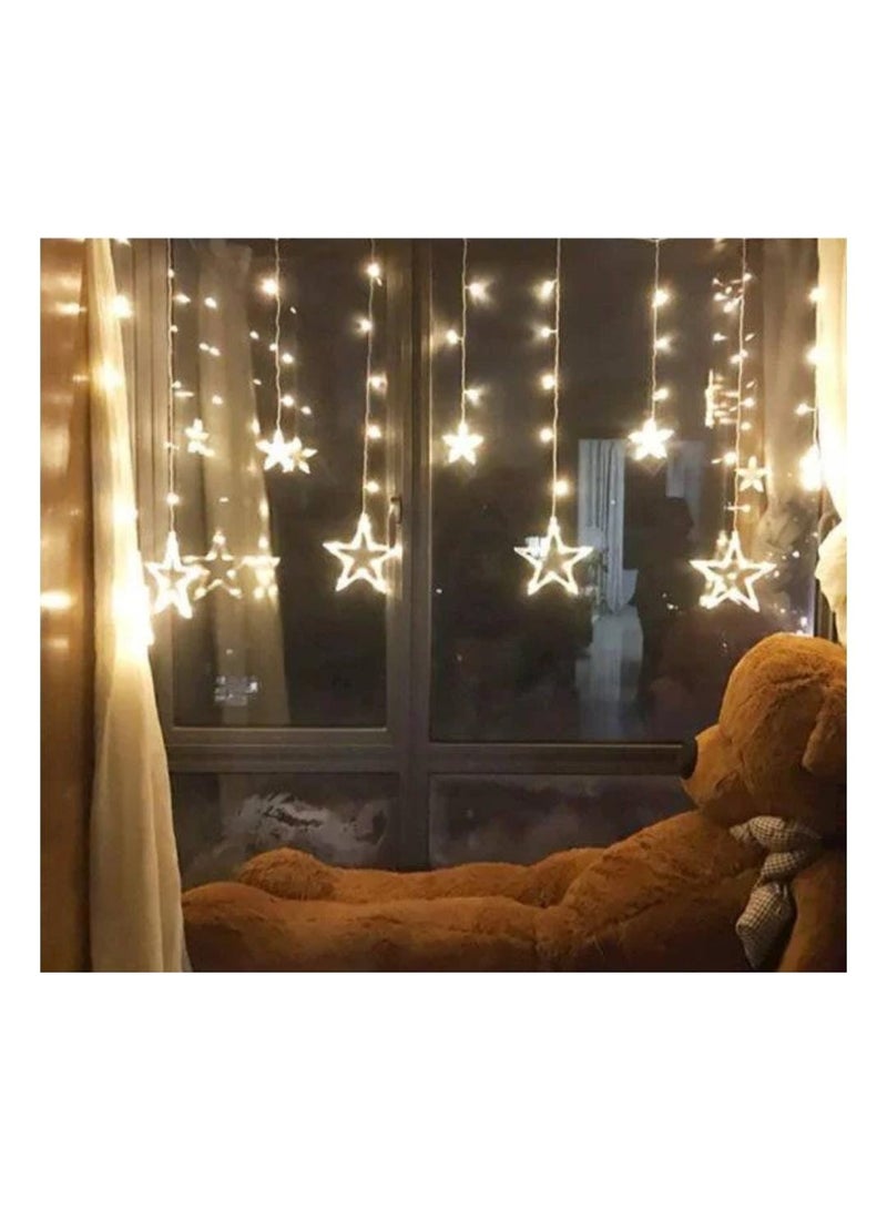 أضواء LED على شكل نجمة رمضان - أضواء زينة بيضاء دافئة للمنزل والنوافذ وغرف النوم وزينة العيد - Image 3