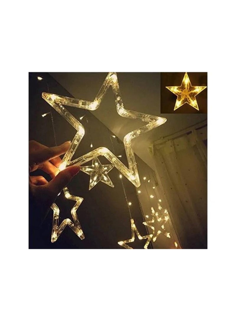 أضواء LED على شكل نجمة رمضان - أضواء زينة بيضاء دافئة للمنزل والنوافذ وغرف النوم وزينة العيد - Image 4