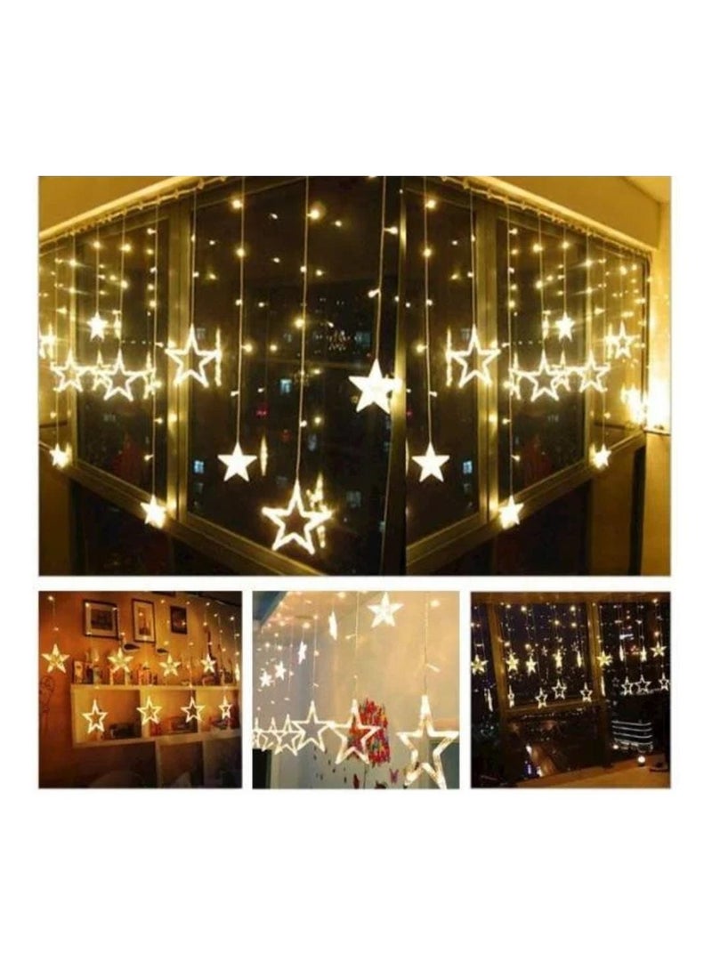أضواء LED على شكل نجمة رمضان - أضواء زينة بيضاء دافئة للمنزل والنوافذ وغرف النوم وزينة العيد - Image 5