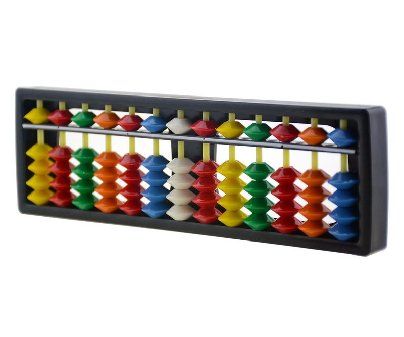 Wowlife 13 Digits Rods with Colorful Beads Plastic Abacus Arithmetic Soroban Kids Calculating Tool