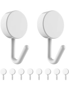 Bukela Small Adhesive Wall Hooks, 10 Packs Damage-Free Hanging Wall Hooks Towel Hooks Coat Hooks Key Hooks for Home, Kitchen, Bathroom, Office, for Hanging Towels/Clothes/Plants/Keys  - Image 1