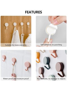 Bukela Small Adhesive Wall Hooks, 10 Packs Damage-Free Hanging Wall Hooks Towel Hooks Coat Hooks Key Hooks for Home, Kitchen, Bathroom, Office, for Hanging Towels/Clothes/Plants/Keys  - Image 2