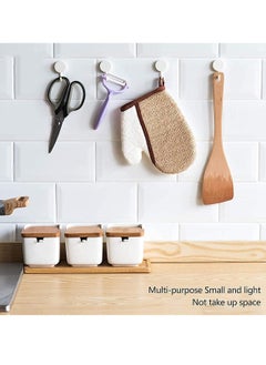 Bukela Small Adhesive Wall Hooks, 10 Packs Damage-Free Hanging Wall Hooks Towel Hooks Coat Hooks Key Hooks for Home, Kitchen, Bathroom, Office, for Hanging Towels/Clothes/Plants/Keys  - Image 4