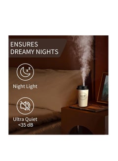 KASTWAVE Car Humidifier, 270ml Cool Mist Humidifiers, Usb Mini Humidifier, Personal Humidifier With Night Light for Plants, Office, Car, Baby Room - Quiet Mini Humidifier  - Image 3