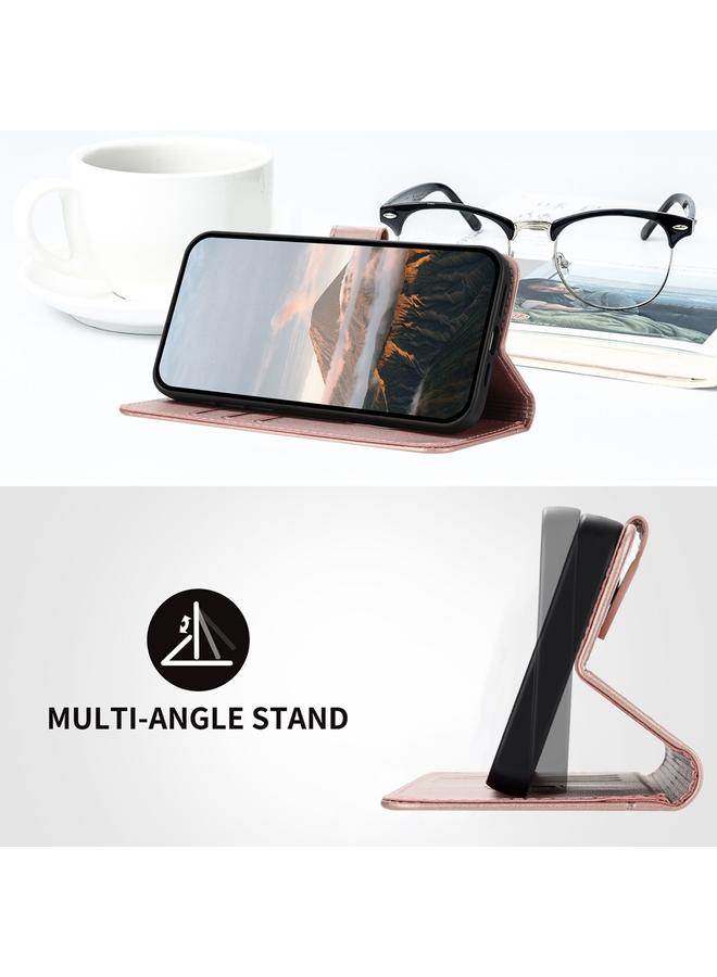 S-TOP Case For Samsung Galaxy M55 Triangle Pattern Buckle Clasp Leather Phone Case - Image 4