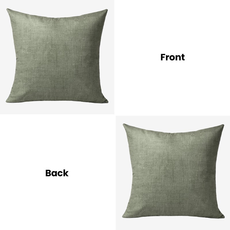 AELS Decorative Throw Pillow Covers 18x18, Set of 2, Soft Textured Look Printed Pillow Case, Modern Farmhouse Cushion Case for Bed Couch Sofa, Sage Green (Covers Only) - Image 5