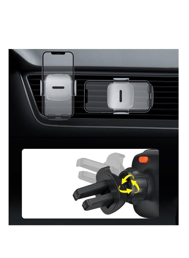 بيسوس Baseus Easy Control Clamp Car Mount Holder (Air Outlet Version) Compatible with smartphones from 4.7 To 6.7 - Black Dark Grey - Image 4