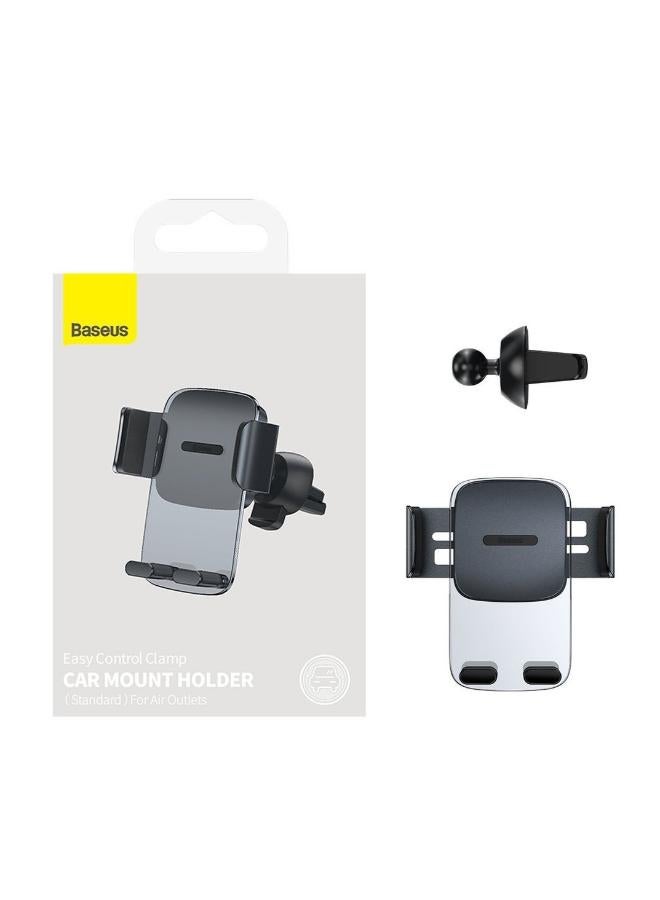بيسوس Baseus Easy Control Clamp Car Mount Holder (Air Outlet Version) Compatible with smartphones from 4.7 To 6.7 - Black Dark Grey - Image 5