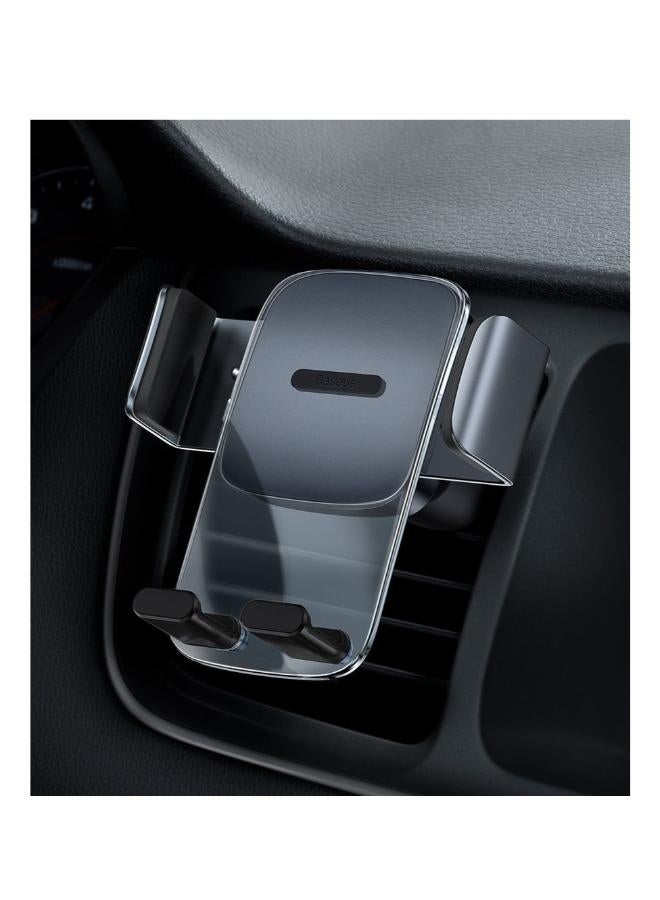 بيسوس Baseus Easy Control Clamp Car Mount Holder (Air Outlet Version) Compatible with smartphones from 4.7 To 6.7 - Black Dark Grey - Image 2