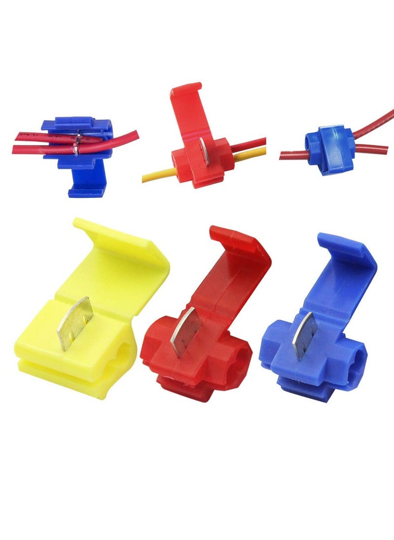Generic Splice Wire Connectors of Solderless Quick and Household Tools Durable, 100 PCS Red 22 Through 18 Gauge,100 PCS Blue 16 Through 14 Gauge,100 PCS Yellow 12 Through 10 Gauge 300 PCS  - Image 1