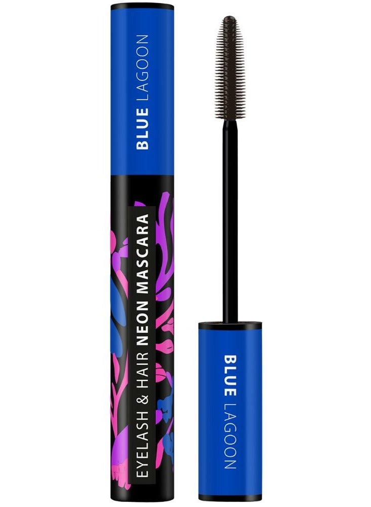 Dermacol Eyelash and Hair Neon Mascara Intense Color Blue Lagoon 9ml - Image 1
