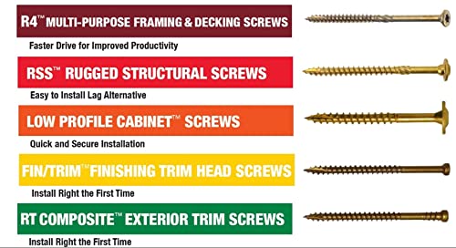 GRK 772691111371 10 x 3-1/8" Fasteners 11137 RSS Screws 236CT, Gold, 236 Count - Image 2