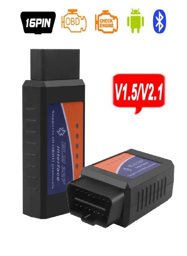 Eckek - Elm 327 V1.5 and V2.1 OBD2 Car Diagnostic Tool Super MINI Elm327 Auto Scanner Bluetooth Code Reader Car Fault Repair Tool Car Kit For Android/PC - Image 1