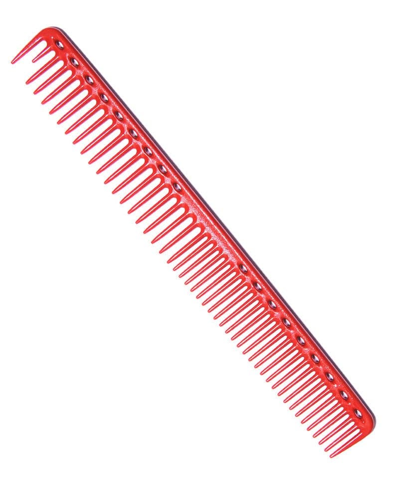 YS Park 333 Round Tooth Extra Long Cutting Comb  Red