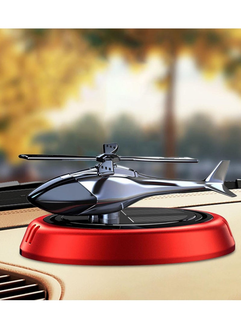 DIGI CORE Car Air Freshener Helicopter Solar Energy Rotating Aromatherapy Aviation Al Alloy Diffuser Interior Decoration Accessories Diffuser For Car & Home Car Perfumes Relieve Stress & Air Purifier  - Image 2