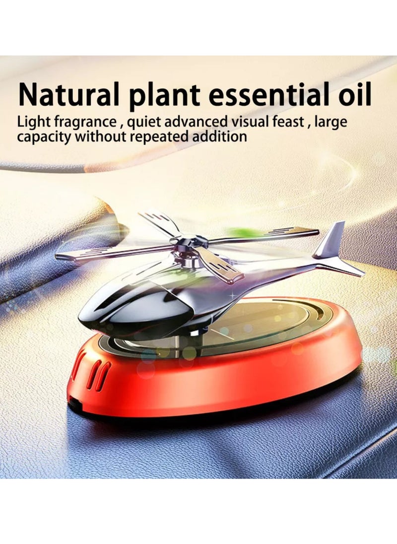 DIGI CORE Car Air Freshener Helicopter Solar Energy Rotating Aromatherapy Aviation Al Alloy Diffuser Interior Decoration Accessories Diffuser For Car & Home Car Perfumes Relieve Stress & Air Purifier  - Image 4