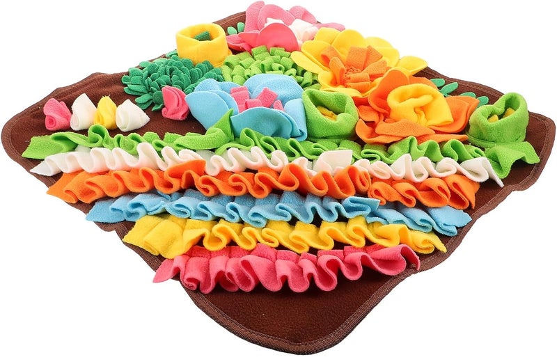 Dog Snuffle Mat Slow Feeder Feeding Mat Brown Pet Sniffing Pad Non-Slip Washable Puzzle for Dog and Puppy Foraging Training - Image 1