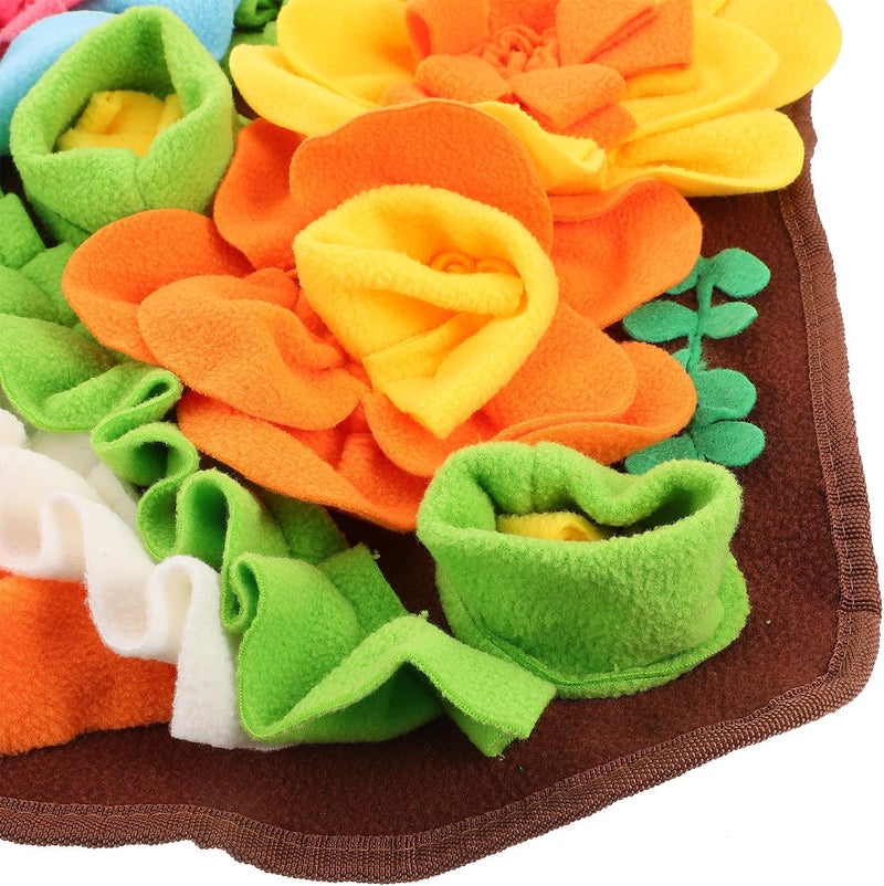 Dog Snuffle Mat Slow Feeder Feeding Mat Brown Pet Sniffing Pad Non-Slip Washable Puzzle for Dog and Puppy Foraging Training - Image 3