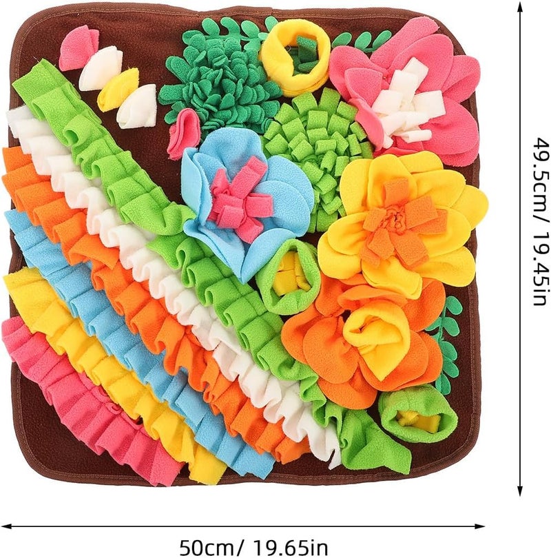 Dog Snuffle Mat Slow Feeder Feeding Mat Brown Pet Sniffing Pad Non-Slip Washable Puzzle for Dog and Puppy Foraging Training - Image 2