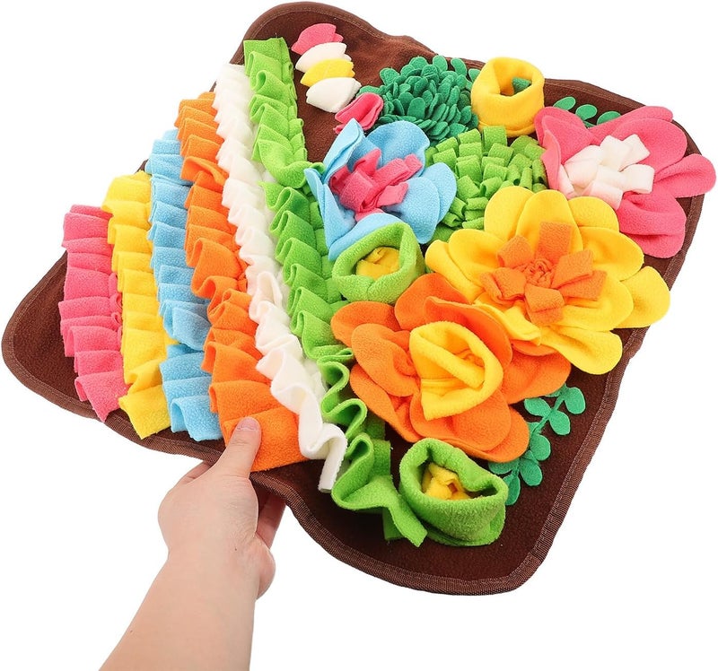 Dog Snuffle Mat Slow Feeder Feeding Mat Brown Pet Sniffing Pad Non-Slip Washable Puzzle for Dog and Puppy Foraging Training - Image 4