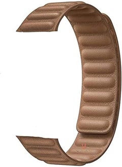 Generic Leather Magnetic Loop Strap for Samsung Watch 4 46mm-44mm-40mm (20mm Brown) 