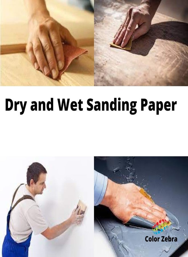 Color Zebra® UltraFine Waterproof Abrasive Paper - Grit 1500 (P 1500) | 2 Sheet | Sandpaper for Wood Furniture Finishing, Metal Sanding, and Automotive car/bike Polishing, Dry or Wet Sanding - Image 2