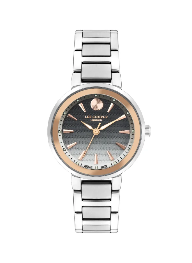 لي كوبر Women's Watch, Analog Display and Metal Strap - LC07972.530, Silver