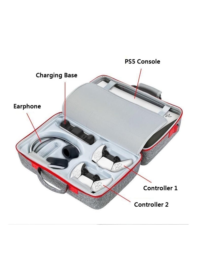 إسكدنيا حقيبة حمل لجهاز PS5 EVA حقيبة سفر مقاومة للماء لجهاز بلاي ستيشن 5 حقيبة مقبض قابلة للتعديل - Image 3