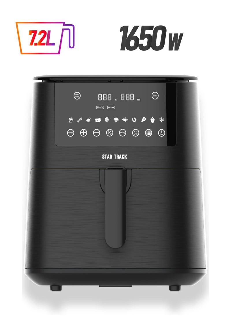 STAR TRACK Star Track Air Fryer, Capacity 7.2 litres, 9 Blades Fan, 1650W, Touch Control Function,11 Cooking Preset, Elegant Design  - Image 1