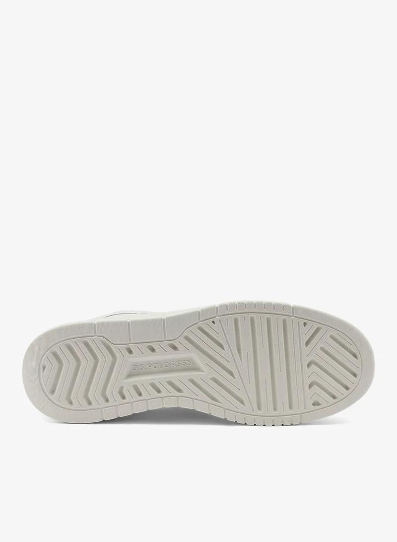 U.S. Polo Assn. white Men's White Low-Top Sneaker - Lightweight Stylish Lace-Up Design with Comfort Cushioned Sole for Everyday Wear for Men | Best Price UAE