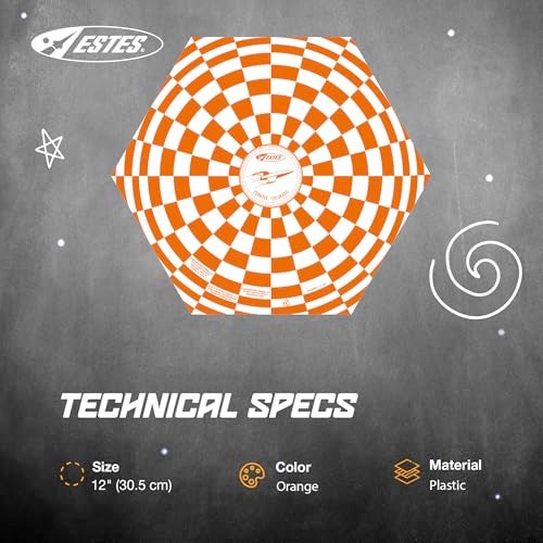 Estes 2264 12-Inch Printed Parachute, Flying-Model-Rocket Recovery Attachment, Rocket Model Kit Accessories for Ages 10+ - Image 5