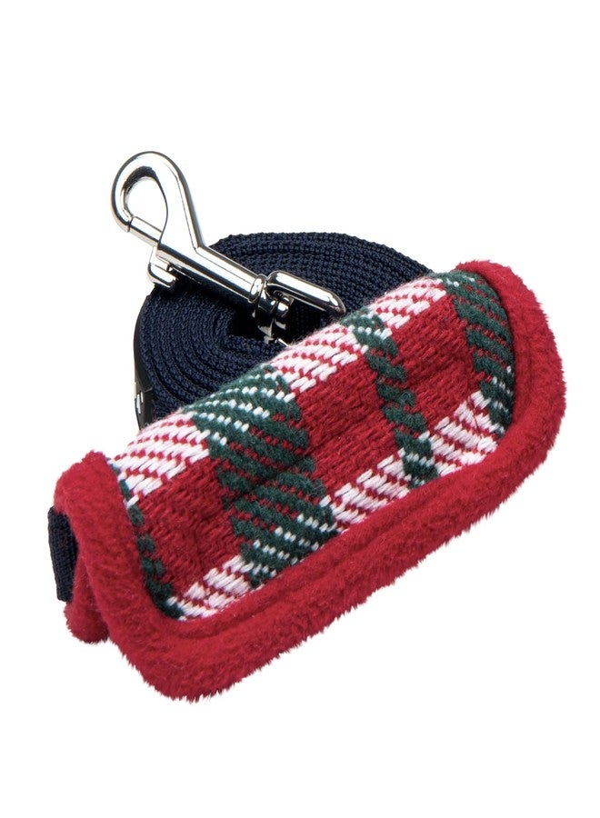 Puppia Festive Dog Leash Checkered Pattern for Small and Medium Dog, Red, Medium - Image 1