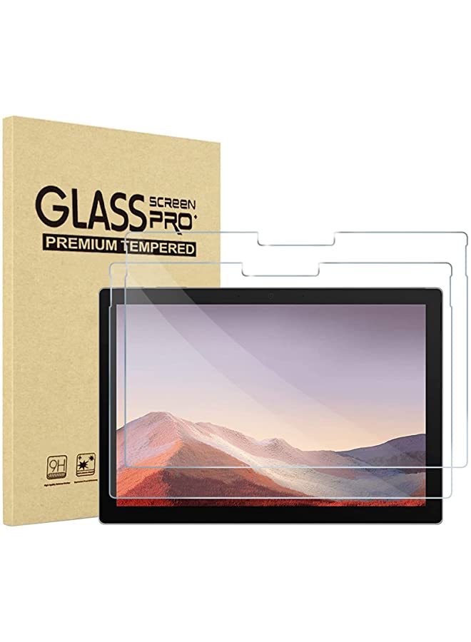 Procases 2 Pack ProCase Screen Protector for 12.3?Surface Pro 7 Plus 7 6 5 4, Ultra Clear Thin Touch Sensitivity Tempered Glass Screen Film Guard for Surface Pro 7 Plus/ 7/6/ 5/4 - Image 1