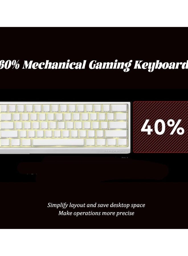 MADLIONS MAD60HE RGB 60% Wired Mechanical Gaming Keyboard with Adjustable Actuation, 8000 Hz Polling Rate, Rapid Trigger Mode, Hall Effect Switches, for PC/Mac, White - Image 3