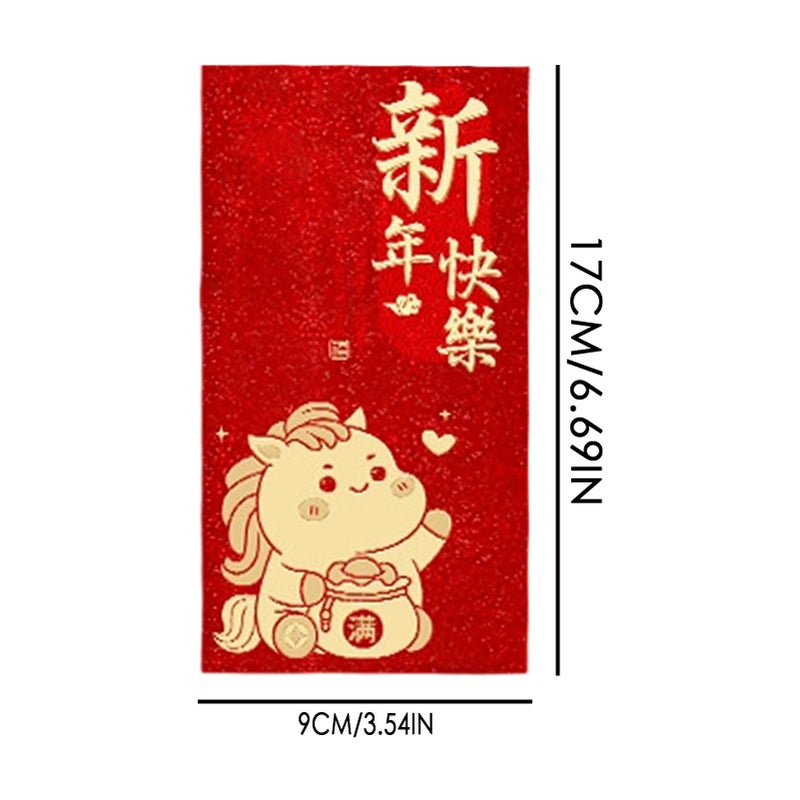 Red Envelope For Chinese New Year Gold Foil Embossed Cultural Gift Money Pocket - Image 3