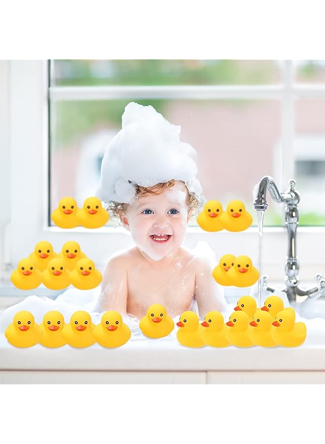 JZS Rubber Duck Bath Toys 40Pcs Mini Rubber Ducks Bulk Float Duck Baby Bath Toy Shower Birthday Party Favors Gift Classroom Summer Beach Pool Party Games - Image 5