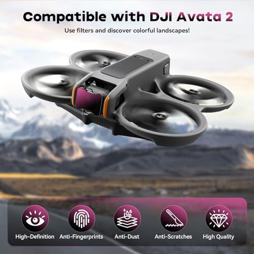 MINGVEN Avata 2 ND Filters, UV + CPL + ND Filters Set Camera Lens for DJI Avata 2 Drone Accessories - 6 Pack (CPL, UV, ND8, ND16, ND32, ND64) - Image 2