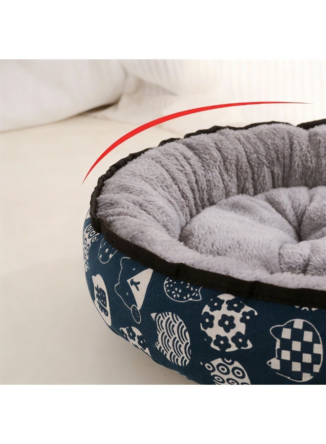 YelaJoy Small Dog Bed Cat Bed Ultra Soft Sherpa Pet Bed, Fluffy Donut Cat Bed Pet Cushion Mat Deep Sleep Kennel Round Nest for Cats or Dog, Portable Pet Supplies - Image 4