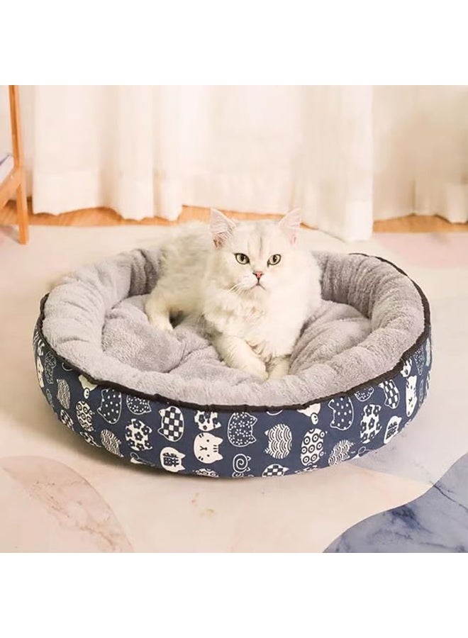 YelaJoy Small Dog Bed Cat Bed Ultra Soft Sherpa Pet Bed, Fluffy Donut Cat Bed Pet Cushion Mat Deep Sleep Kennel Round Nest for Cats or Dog, Portable Pet Supplies - Image 1