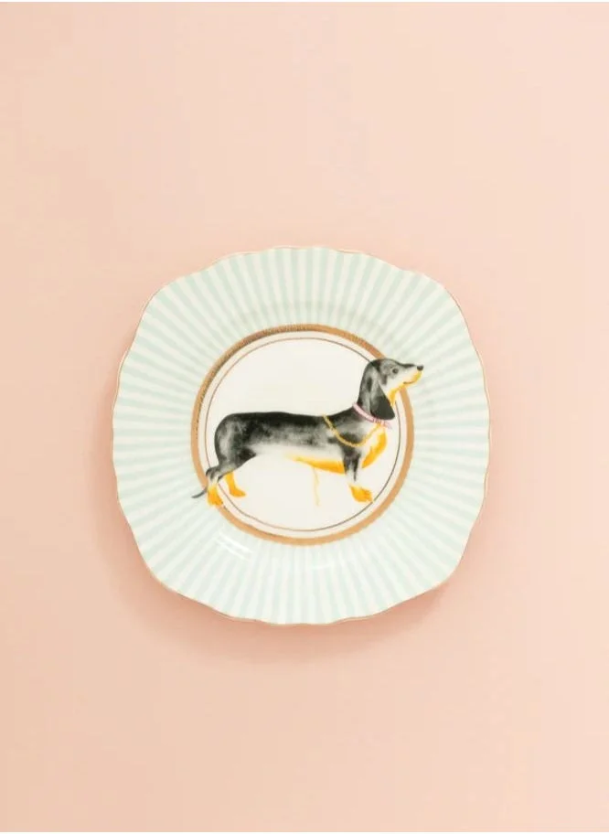 YVONNE ELLEN Yvonne Ellen Sausage Dog Cake Plate, 16cm