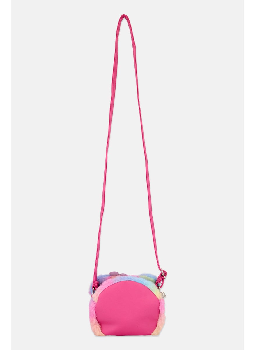 OMG Accessories Kids Girl Teddy Daisy Crossbody 14 H x 16 L x 4 W cm, Pink Combo  - Image 2