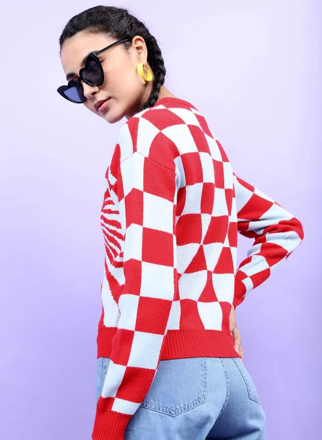 طوكيو توكيز Floral Patterned Design Sweater by Styli