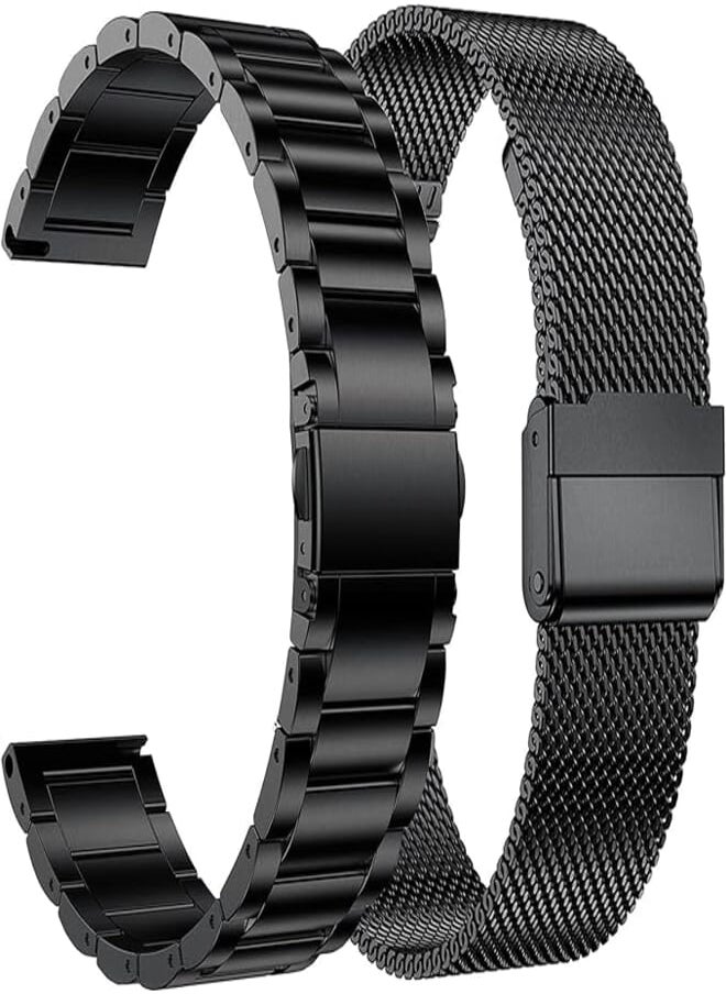 EANWireless - EANWireless Compatible for Sumsung Galaxy Watch 6 Classic 47mm 43mm/Galaxy Watch 6/5 44mm 40mm/Galaxy Watch 5 Pro 45mm Bands Men Women, 20mm Milanese and Stainless Steel Metal Bands Bracelet Strap - Image 1