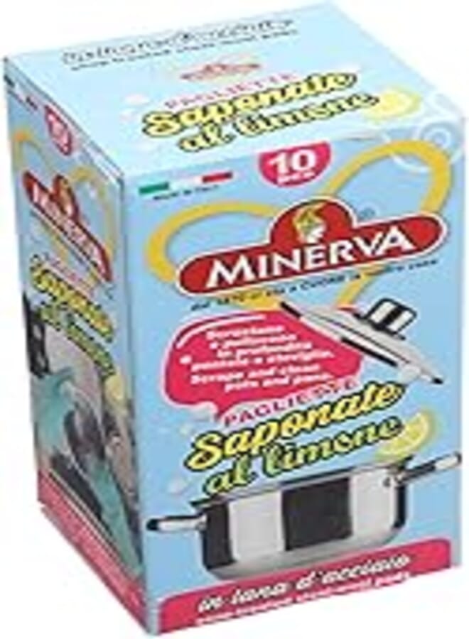 Minerva Steel Wool Cleaning Pads - 10 Pieces