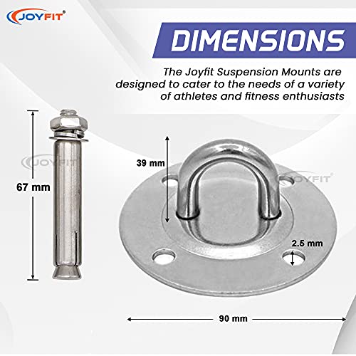 JoyFit Wall Anchor Mount Steel for Suspension Straps, Boxing Bags, Olympic Rings, Yoga Swings, Resistance Bands for Home and Gym Workouts by Men and Women - Image 3