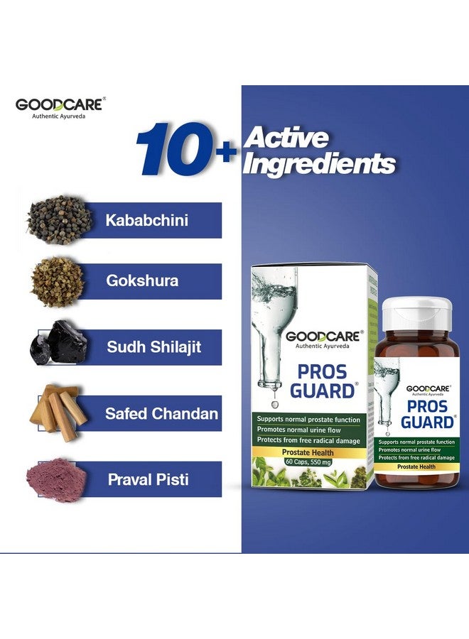 GOOD CARE جودكير بروز غارد 60 كبسولة | دعم بروستاتا بالأيورفيدا للرجال | يخفف من التورم، والحرقان ويعزز تدفق البول الصحي - Image 4