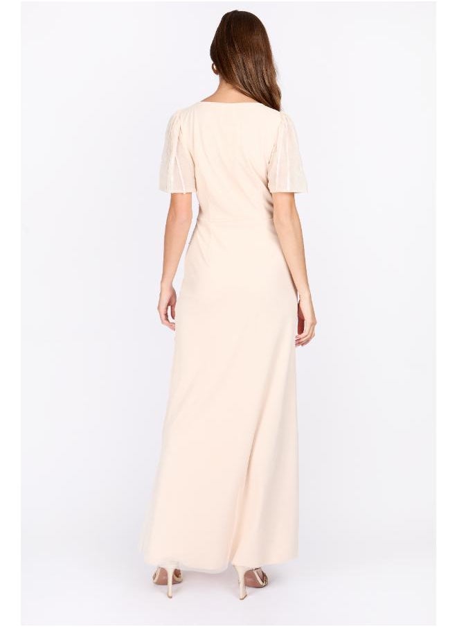 Little Mistress - V-Neck Embellished Dress - Image 1